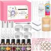 JUYRLE Set di profumi fai da te, kit per la produzione di olio solido, per adulti, fai da te con olio essenziale, mini fragranze con piccolo flacone spray, come regalo per donne e bambini