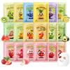 Henjunu 18 Pezzi Maschera Viso,Maschera Viso Coreana Nutriente con Frutta ed Estratti Vegetali,MascheraViso Bambina, Adatto a Tutti i Tipi di Pelle, Idee regalo per ragazze e donne adolescenti
