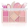 Boobeen 9 Colors Eyeshadow Palette, palette di ombretti multiuso con finitura shimmer, opaca e glitterata per trucco occhi da palcoscenico, da festa e da tutti i giorni
