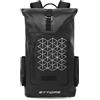 Ettore Zaino da Ciclismo 100% Impermeabile Dry Bag Roll Top - Nero - Echo - Riflettente - 30L