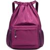 YEAMLTE Zaino Sportivo, 1 Sacca con Coulisse, Borsa Da Palestra Lmpermeabile Con Couliss, Drawstring Bag Grande, Sacca Sportiva Palestra, per Fitness Unisex, Viaggi All'aperto (Viola)