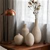 VASETOPIA Vasi in Ceramica, Set di 4 Vaso Beige Domestica Decorativo per Camera da Letto, Soggiorno (09 Beige)