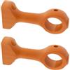 GIRASOLE HOME Staffa Corta 112mm in Legno per Aste di Diametro Fino a 28mm 2 Pezzi (Ciliegio)