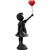 CHEYLIZI Statua di bambina con palloncino volante, decorazione per la casa scultura arte moderna, statuetta in resina ornamento artigianale ne