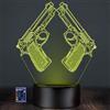 HPBN8 Ltd Creativo 3D Pistola Luce Della Notte 3D LED Lampada 7/16 Colori Lampada da Tavolo USB Power Telecomando Giocattoli per Decor di Natale Regalo di Compleanno