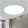 LQWELL® Plafoniera Lampada da soffitto a LED, Lampada da bagno impermeabile IP44 Rotonda Piatta 18W 6000K 1600LM Sottile per Soggiorno Bagno Camera da letto Cucina Seminterrato Ufficio, 220 * 18mm