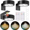 MIOBLUE triplo pack foto lampada batteria, faretto LED dimmer con telecomando, ricaricabile a 3 temperature di colore, display LED cronometro