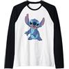 Disney Lilo & Stitch Simple Stitch Stance Maglia con Maniche Raglan