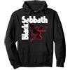 Black Sabbath Classic Rock Devil Angel Band Anni '70 Felpa con Cappuccio, Unisex per Adulti, Nero, M