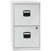 Bisley Home PFA - Armadietto con 2 cassetti, in Metallo, 645 Grigio Chiaro, 40 x 41,3 x 67,2 cm