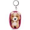 NICI Sleeping Pets 63167 - Portachiavi con cane Yorkshire Terrier di peluche (8 cm) addormentato in un cestino, accessorio di peluche per zaino o borsa, portachiavi per grandi e piccini, multicolore