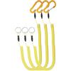 PATIKIL 3pz Cinghie a Molla Retrattili, Cordino di Sicurezza Elastico a Spirale da 10 con Clip in Alluminio e Portachiavi per Pinze da Pesca, Arrampicata, Canottaggio, Giallo