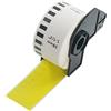 BETCKEY - 1 Rotolo DK-22225 Etichette a Lunghezza Continua Compatibile con Brother, 38mm x 30.48m, 1 Etichette Colorate Giallo per Stampanti di Etichette Brother QL