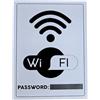 Gerimport Cartello adesivo WiFi con password - Adesivo di rete WiFi per affari, ristoranti, hotel e uffici - Segnale Wi-Fi visibile e moderno