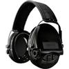 Sordin Pro Protezioni acustiche a capsula 75302-02-S - EN 352 - Cuscino in schiuma, Cinturino in pelle & capsule nere