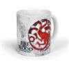 Elbenwald Game of Thrones Mug House Targaryen Stampa circolare con PAID Practice e Dragon Cramic 300ml bianco