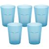 Engelland 5 bicchieri di plastica per feste, bicchieri da coktail, riutilizzabili, blu, 0,4 l, senza BPA