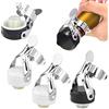 DIKEBAO 4 Pezzi Tappo per Vino in Acciaio Inox Tappi Sigillanti per Bottiglie di Champagne Tappo per Champagne e Spumante Champagne Tappo con Un Built in Pompa a Pressione Tappi per Bottiglie di Vino