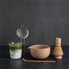 AMIEENOR Set Matcha 6 Pezzi, Kit Cerimonia del Tè Giapponese con Ciotola in Ceramica con Beccuccio, Frustino in Bambù (Chasen), Supporto, Setaccio, Cucchiaio e Bicchiere，Marrone
