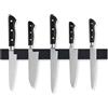 Fousenuk 40cm Porta Coltelli Cucina, Inox Barra Magnetica per Coltelli Magnetico Cucina Nero, Chef Portacoltelli, Striscia Magnetica Adesiva, Striscia Magnetico che può Essere Installato Senza Forare