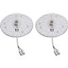 Fockety Plafoniera a LED, 2 Pezzi 24W Plafoniera di Ricambio Schede Luminose a LED Magnetiche Retrofit per Camera da Letto Soggiorno Illuminazione (Rotondo 140 mm/5,5 pollici)