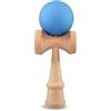 Ganzoo Kendama in Vero Legno di faggio, Modello Matt LightBlue Azzurro Chiaro e Legno, Gioco Tradizionale con 3 Coppe di Cattura e Punta, Palla con Foro su Cordino Nylon, 16 cm, 6 cm