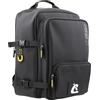 Cressi dal 1946 - Malaga Travel Backpack 28 L - Zaino Idrofobico Unisex Nero/Giallo, Polivalente e Funzionale 40x30x20 cm, Idoneo per Bagaglio a Mano Voli Ryanair, Easyjet, Wizz Air