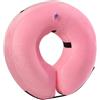 HTTDSLF Collare Protettivo Gonfiabile Per Cani, Collare Gonfiabile Regolabile Post Intervento, Ciambella Cane Rosa Taglia M