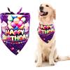 BIPY Viola Cane Compleanno Banadana Buon Compleanno Bavaglini Gatto Cane Grooming Forniture per Ragazze Ragazzi Cuccioli di Piccola Taglia Media Gattini Pet Party Compleanno Fazzoletto Decorazione