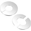 M METERXITY 2-Pack Flangia A Parete Divisa, Con Diametro Esterno 1.6 Pollici/40mm 304 Acciaio Inossidabile Piastra Scudetto Rotonda Copertura Idraulica Autoadesiva Dell'Acqua/Rubinetti