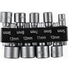CAM2 Set di chiavi a bussola, 9 pezzi, 5-13 mm, adattatore per dadi, set di adattatori esagonali, trapani, dadi, adattatore bit, slot per trapano o avvitatore senza fili