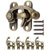 HomeTools.eu FUXXER 4x chiusure in stile antico per cassette e scatole, guarnizioni in metallo bronzo vintage, 38×30 mm, bronzo