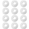KASLCWA 12 Pezzi Rosette per Termosifoni, Rosetta Copertura per Tubi Copri, Copertura del Tubo di Riscaldamento in Plastica Bianca, per Tubi da 16 mm Acqua, Riscaldamento, Gas