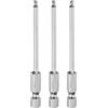 QUARKZMAN Set 3pz Punte Cacciavite Magnetica a Sfere 2.5mm (H2.5) Dimensione 1/4 Attacco Esagonale 75mm (3) Lunghezza Punte Sfera Magnetiche Testa Sfera Acciaio S2 Punte Metriche