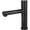 Serenfira Rubinetto Lavandino Bagno,Rubinetto per Lavabo Caldo e Freddo Regolabile,Rubinetto per Bagno Monocomando,Rubinetto Bagno Lavabo Nero in Acciaio Inossidabile