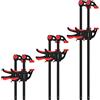 MAXPOWER 6 pezzi Morsetti da Falegname Set 150mm/300mm/600mm Morsetti Per Legno Morsetti Per Barra a Cricchetto Forza di Serraggio Massima 100kg/220LBS