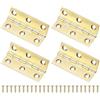 M METERXITY 4-Pack Piccole Cerniere Per Porte, 2 Pollici (51mm) Cerniere A Libro Mini In Ottone Per Porte Interne Con Viti Per Scatole Di Legno/Scatole Di Gioielli/Armadi