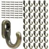 Powerruif 40 Mini Ganci Antichi in Ferro, Mini Ganci in Ferro, Ganci per Chiavi in Bronzo Vintage, ganci Appendiabiti da Parete con Viti, ganci Singoli per Appendere Gioielli, Borse, Asciugamani