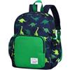 VASCHY Zainetto Asilo Bambino Dinosauro Verde 7L, Zaino Piccolo Impermeabile con Pettorina per 2-4 Anni