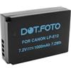 Dot.Foto LP-E12 Premium Alta Capacità 7.2v / 1000mAh Batteria Ricaricabile per Canon EOS-M, M2, M10, M50, M50 Mark II, M100, M200, 100D / PowerShot SX70 HS