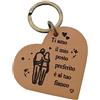 Handmade Portachiavi in vera pelle personalizzato, Portachiavi inciso laser messaggio amore, Portachiavi per uomo e donna Anniversario, Compleanno, Portachiavi idea Regalo San Valentino