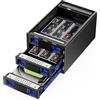 cenmate Custodia Hybrid 3.5/2.5 SATA HDD/SSD+6*M.2 NVMe con ventola, Custodia per disco rigido USB3.2 10Gbps supporta 2230/42/60/80/110 M-Key/M+B Key SSD con cavo USB CC e AC, capacità 70TB