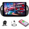 Inefala 4G+128G Android 15 Autoradio per FIAT 500 2007-2015, 9 Touchscreen Stereo Auto Bluetooth con Wireless CarPlay Android Auto GPS WiFi RDS/FM EQ SWC MIC Retrocamera