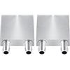 Kalolary Blocco di raffreddamento ad acqua 40 x 40 mm in alluminio per refrigeratore d'acqua liquido Sistema di dissipatore di calore in argento per dissipatore di calore CPU (pacchetto di 2)