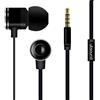 UBSOUND Fighter PRO HD Nero Cuffiette Auricolari In-Ear Alluminio con Microfono e Jack standard 3,5mm Cavo Piatto Antinodi per Smartphone Iphone PC Game Tablet Mp3 Idea Regalo