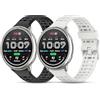 CHULN 2 Pezzis Cinturino per Amazfit Active 2/Active/Garmn Vivoactive 5/Amazfit GTS/GTS 2/2 Mini, 20mm Regolabile Sportiva Cinturino in Silicone Morbido di Ricambio per Smartwatch.(No host)