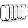 Bigqin 5 Pezzi Custodia Cover Compatibile con Apple Watch Series 11/Series10 42mm, 9H Pellicola Proteggi Schermo Temperata,Materiale PC con Protezione Completa Antigraffio,Trasparente
