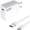 Hobeiy Caricabatterie rapido da 90 W per Xiaomi, con cavo USB C da 1 m, per adattatore da 90 W per Xiaomi Redmi Note 14 Pro,15T 15 14 Poco X7 Pro F7 Ultra, disponibile per altre marche