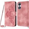 NETANY Cover per OPPO A78 5G / A58 5G con Cordino, Flip Portafoglio Custodia in Pelle, [2 Porta Carte][Chiusura Magnetica],Custodia Libro Antiurto Cover con Laccio per OPPO A78 5G / A58 5G (Rosa)