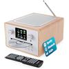 Majority Homerton 2 Internet, DAB, radio FM e lettore CD | 40 preset radio | Plug and Play universale | Spotify & Podcast | Radio Dab con Bluetooth, radio Wi-Fi, radio Internet | Oak